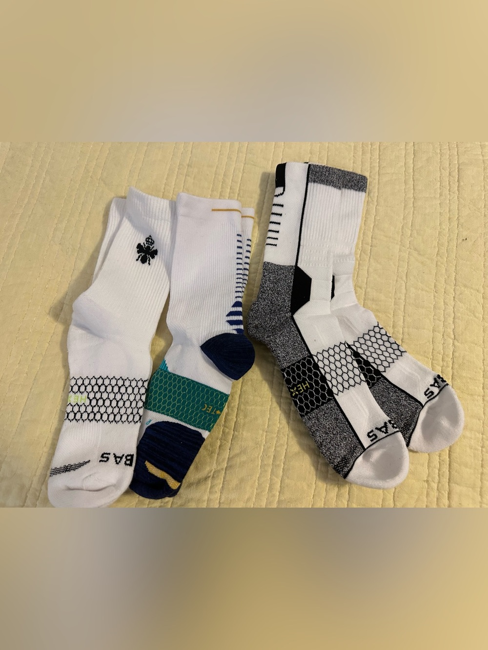 Bombas 3 pr Hex Tec Large Performance Crew Socks